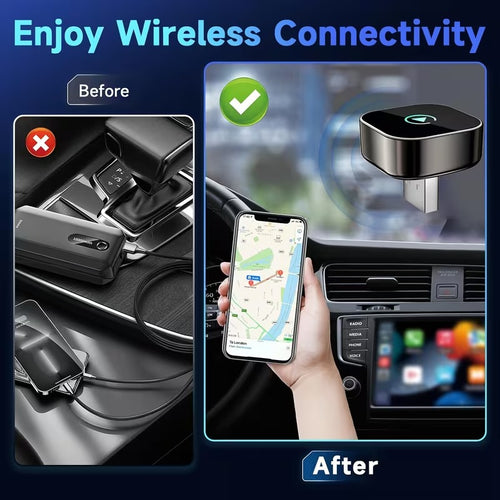 Adaptador CarPlay Inalámbrico — Conexión Sin Cables al Instante