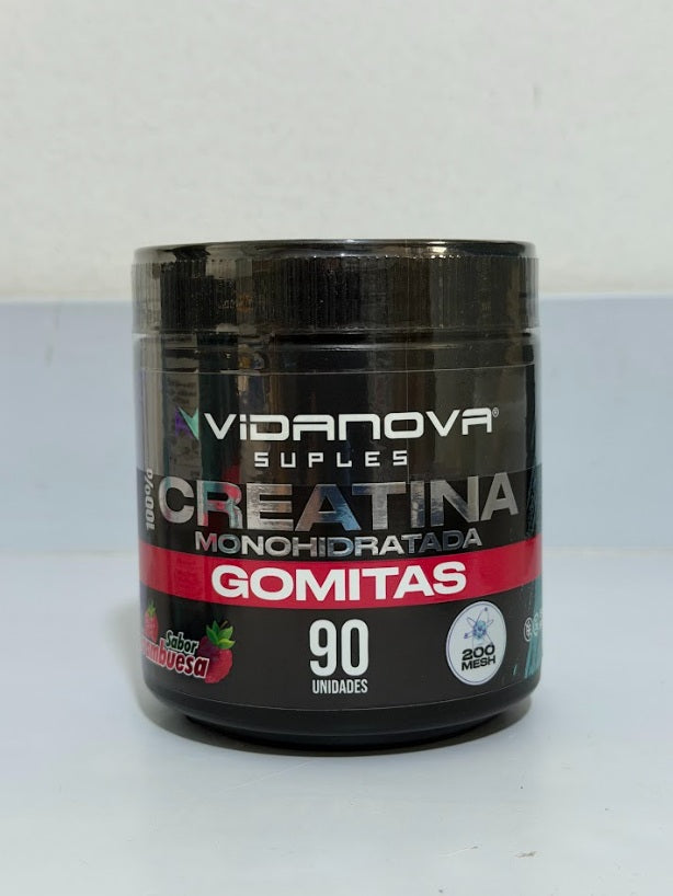 Creatina en Gomitas 90 Unid — Sabor Frambuesa
